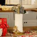 Vintage Gold Paper Towel Holder Countertop for Easy Tear Rustic Ginkgo Design Decorative Standing Kitchen Roll Dispenser for Bathroom, Bars & Dining Tables