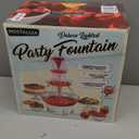 Nostalgia LPF230 3-Tier Lighted Party Fountain, Holds 1.5 Gallons, LED Lighted Base, Includes 8 Reusable Cups