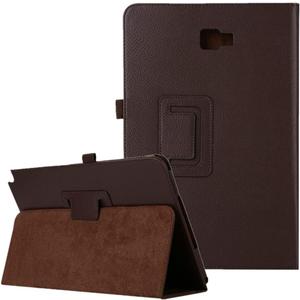 for Samsung Galaxy Tab A 10.1 with S Pen SM-P580 SM-P585 SM-P588 Smart Cover, Ultra Slim Folio Stand Lightweight Sleep/Wake Up Leather Case for Tab A 10.1 2016(with S Pen) P580 P585 (Li-Brown)