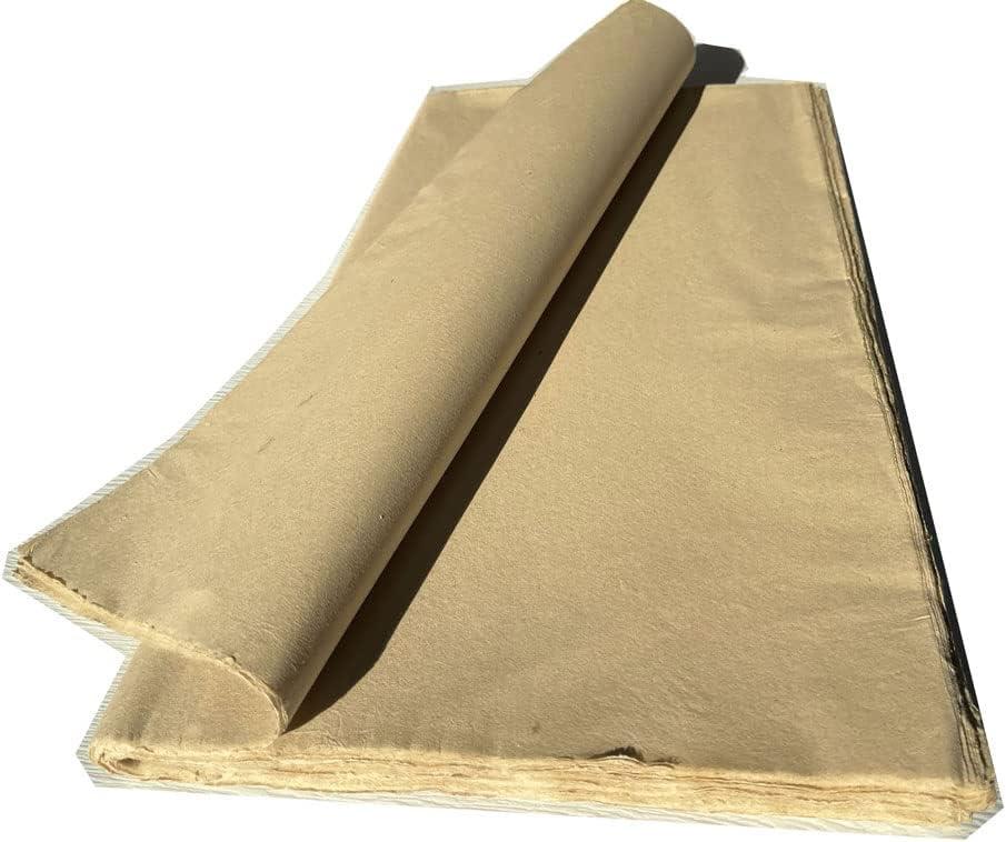 Easyou Handmade Xuan Paper Maobian for Chinese Japaness Calligraphy Practice 48 * 78cm(18.8"x30.7") Maobian (Maobian Handmade Thick Half ripe 100sheets New)
