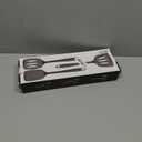 Coukre 2 Pack Silicone Spatula Set, High Heat Resistant, BPA-Free, Fish Spatula, Solid & Slotted Turner for Non-Stick Pans, Flipping Eggs, Pancakes, Fish, Burgers (2, PureBlack)