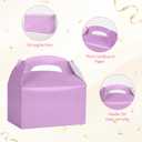 36 x DjinnGlory 36-Pack Pastel Party Favor Treat Boxes with Handles, Rainbow Colors Goodie Boxes Perfect for Birthdays, Weddings, Baby Showers, and Special Events 6.18 x 3.58 x 3.38 Inches