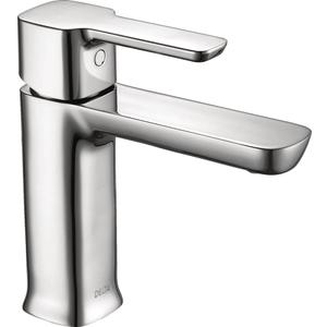 Delta Modern Chrome Bathroom Faucet 1 Hole, Single Hole Bathroom Sink Faucet for Vanity, Push-Pop Drain Assembly, Chrome 581LF-PP