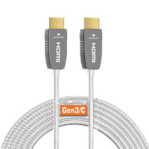 RUIPRO Crystal 8K HDMI Ultra High Speed Latest 2.1b Certified Fiber Optic Cable 50 Feet 8K60Hz 4K120Hz 48Gbps eARC HDR HDCP2.3 for RTX4080/4090/3080/3090 Xbox PS5 AVR Projector LG/Samsung/Sony