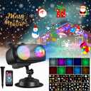 2024 Upgrade Christmas Halloween Projector Lights Decorations, COOLWUFAN Outdoor Indoor Holiday Projector Lights with Remote and 20 HD Effects(3D Ocean Wave) for Xmas Halloween Party Yard Decor