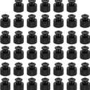 uxcell Plastic Push Pull Caps, Water Bottle Cap (24mm, Black)