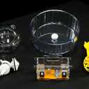 GuineaLoft Hamster/Mice/Gerbil Pack (V2) - Includes 8.4-Inch Exercise Wheel, Water Bottle, Basket Feeder, Sand Bath Bowl, Hamster Grabber - Visit The Store for More