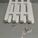 16" Extra Tall Christmas Tree Fence,6PCS Heavy Duty Wooden Baby Gate Around Christmas Tree Gate,Thickened White Picket Fence Barrier for Dogs,Cats&Kids,Tree Fence Border Decoration