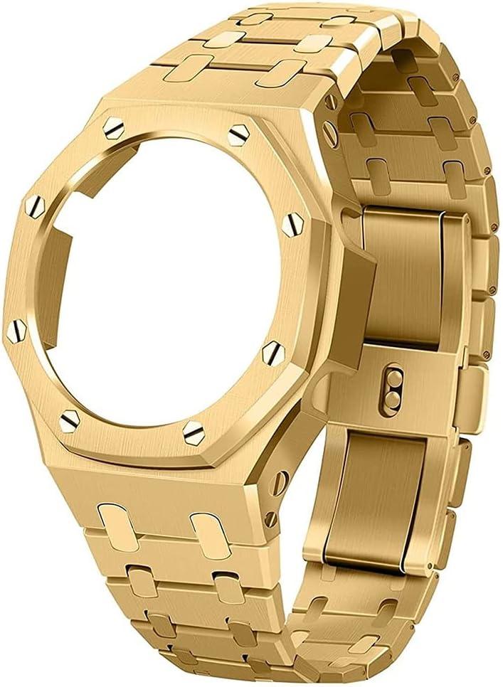 GA2100 Metal Watch Band Case Replacement Kit, Stainless Steel Strap Bezel Accessories Compatible with Casio Mens G-Shock GA2100/GA-2110 Watches