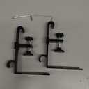 Desk Mount Bag Holder Hook Clamp,On Backpack Hanger Portable Desk Mount Headphones Holder for Reduce Desk Clutter Table Desk Table Hanging Storage(2 Pcs-Double Hook Black)