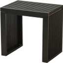 Bamboo Bench (Black, Short) 18 Inch Indoor Bench for Entryway, Living Room & Bedroom
