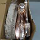 175PCS Rose Gold Party Supplies,Rose Gold Dot on White Paper Plates Napkins and Cups,Disposable Dinnerware Sets, Plastic Forks Spoons and Knives Set Serve 25 for Wedding Birthday Party Decorations