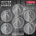 Delta Arvo 14 Series Brushed Nickel Shower Faucet Set with In2ition 2-in-1 Dual Shower Head with HandHeld Spray Combo, Valve Trim Kit, SpotShield Stainless 142840-SP-I (Valve Included)