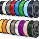 iSANMATE 16KG PETG Filament Bundle 1.75mm 3D Printer Filament,Accuracy +/- 0.02mm,Black White Gray Red Green Yellow Orange Blue Beige Amry Green Dark Blue Brown Transparent Pink Purple Sky Blue
