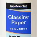 Glassine Paper Roll, 36 inch x 300 ft (100 yds), Made in USA, Archival Acid Free Paper for Storage, Artwork, Protection, Baking, Food Packaging and Wrapping, 25 lb Glassine Roll, White
