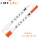 GLUCO-CARE 0.3 ml/cc Syringes 31G x 5/16 (8mm), Orange Cap, Box of 100 pcs