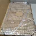 27.5 in. x 15.5 in. Centre Drain Sink Protector with Supersoft Silicone Feet in 304 Grade Stainless Steel