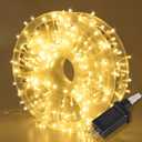 500 LED String Lights 165ft Warm White, Plug in Fairy Lights with 8 Lighting Modes, Indoor Outdoor Christmas Lights for Bedroom Tree Yard Patio Wedding Holiday Decor (Warm White, 500 LED 165ft)