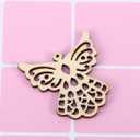 SUPVOX Christmas Tree Decorations: 50pcs Unfinished Wooden Christmas Ornaments - DIY Paintable Xmas Tree Hanging Decor for Holiday Home Decor, Crafts (Mixed Pattern)