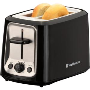 Toastmaster 2-Slice Cool Touch Toaster, Black with Stainless Accent