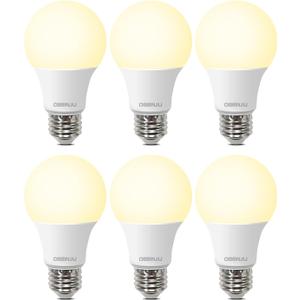 LED Light Bulbs 60W Equivalent, A19 Light Bulb Soft White 2700K 800LM 8 Watt, Non-Dimmable Standard Light Bulbs E26 Medium Base, 6 Pack