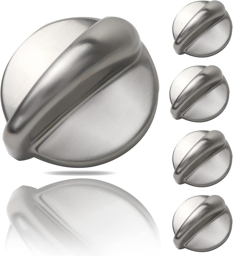 5 Packs WB03K10303 Profile Stove Cooktop Oven Rang Knob Replacements for GE,Stove knob Part WB03K10208,AP4980246, 1810427, AH3486484