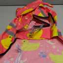 KOOLTAIL Dog Raincoat, Reversible Pet Rain Jacket Clear Hooded Double Layer with Easy Storage Pocket, Adjustable Waterproof&Windproof Reflective Puppy Poncho with Leash Hole for Small Medium Dogs, M (Pink)