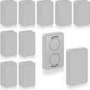 Phoncoo 18pcs Outdoor Curtain Weights, Plastic Wrapped Magnetic Drapery Weights, Waterproof Heavy Duty Curtain Magnets for Heavy Wind, Outside Curtain, Shower Curtain, Tablecloth, Flag (Grey)