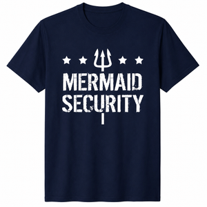 Merman Mermaid Security T-Shirt Funny Swimming Gift T-Shirt XL