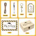 Novabright 56 Pcs Graduation Party Favor for Guest Graduation Keychains Bulk with Keys to Success Tags Wooden Box Class of 2026 Grad Gifts for Grad College Celebration Party Supplies Decor