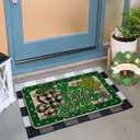 Artoid Mode Shamrock Polka Dot St. Patrick's Day Doormat, Home Decor Low-Profile Switch Rug Door Mat Floor Mat for Indoor Outdoor 17x29 Inch