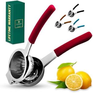 Bellemain Citrus Juicer | Metal Lemon Squeezer | Lime and Lemon Juicer Stainless Steel with Silicone Handles | Manual Juicer, Citrus Squeezer, Hand Held Juicer | Bar Juicer for Bartender Accessories