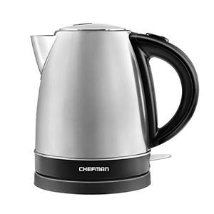 Chefman Stainless Steel Electric Kettle w/ 360° Swivel Base, Auto Shut Off & Boil Dry Protection, BPA-Free Interior and Cool-Touch Handle, 7+ Cup Capacity, 1.7 Liter, 1500W