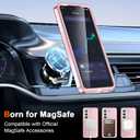 for Samsung Galaxy S26 Case with Magnetic Invisible Stand[Compatible with MagSafe] with Screen Protector Dual Layer Full Body Military Shockproof Translucent Phone Cover-Pink