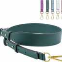 Nefelibata Purse Strap, Leather Purse Straps Replacement Crossbody, Retro Personalized Crossbody Bag Straps with Customized Metal Buckle for Handbag, Shoulder Bags, (Christmas Green)