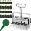 Dreyoo 1 Pack Upgrade Soil Block Maker Hand Held, Manual Blocking Tool for Seed Starting with Dispenser, Garden Potting Soil for Indoor Outdoor Plants, No Transplant Shock (20 Cell,3/4 Inch)