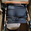 Bicystar Dog Stroller with Detachable Carrier, Rubber Wheels, 50 lbs, Tan