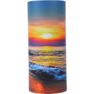 Ocean Sunset Scattering Urn – Biodegradable Scatter Tube for Ashes - Cremation Urn for Adult Ashes (Large)