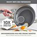 GreenPan Hybrid 6 Piece (8",10" & 12") Stainless Steel Skillets with Lids, 6 Piece Set