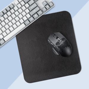Mouse Pad 10'' x 8.8'' Slim Mat for Computer Laptop Accessories, Waterproof PU Leather Mouse Pad with Anti-Slip Base Rectangle Mousepad for Home Office School Mouse (Black)