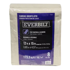 12 ft. x 15 ft. 8 oz. Canvas Drop Cloth, Pack of 3