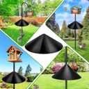PP Squirrel Proof Baffle, Pole Mount Squirrel Guard Stopper for Outdoors Bird Feeder Pole - (Black, 16inch,1 Pack)