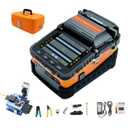 Fusion Splicer AI-6A Fiber Optical Fusion Splicer with 8S Splicing & 18S Heating, Core Alignment Fiber Splicer with 5200mAh Large Battery Capacity, Automatic FTTH Precision
