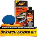 Meguiar's Quik Scratch Eraser Kit, Car Scratch Remover for Repairing Surface Blemishes, Car Care Kit with ScratchX, Drill-Mounted Pad, and Microfiber Towel, 3 Count