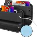 2 Pack Car Seat Gap Filler Leather Car Box Seat Organizer and Storages Automotive Accessories - Front Seats Car Adjustable Gap Filler for Phones, Glasses, Keys, Cards1