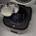 Rice Robot Personal Rice Cooker, PFAS-free, Nonstick. 1 Quart Capacity, with Stainless Steel Steamer Tray, Measuring Cups, Recipe Book with 60 Recipes, and Serving Spoon, As Seen On TV (2-Cup (Uncooked) | 4-Cup Cooked)