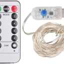 LiveOnce Cascading Christmas Tree Lights, 10ft Waterfall Fairy Lights with Remote & Timer, 8 Modes Warm White LED for Indoor Outdoor Decor