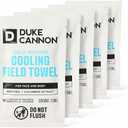 Duke Cannon Cold Shower Cooling Field Towels - 15 Individually Wrapped Towels - Men's Face and Body Wipes - Made with Menthol & Aloe - Instant Refresh Travel Pack, 2 Pack