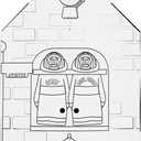 Easy Playhouse Police and Fire Station - Kids Art & Craft for Indoor & Outdoor Fun Decorate & Personalize The Cardboard Fort, 32" X 26. 5" X 40. 5" - Made in USA, Age 3+ , White, 32inchesX26.5inchesX40.5inches