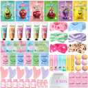 72 PCS Spa Party Supplies for Girls, Spa Party Favors Include Face Masks Skincare, Lip Balm, Under Eye Patches, Foot Bath Bomb, Spa Headband, Sleepover Party Supplies Spa Birthday Kit for Women